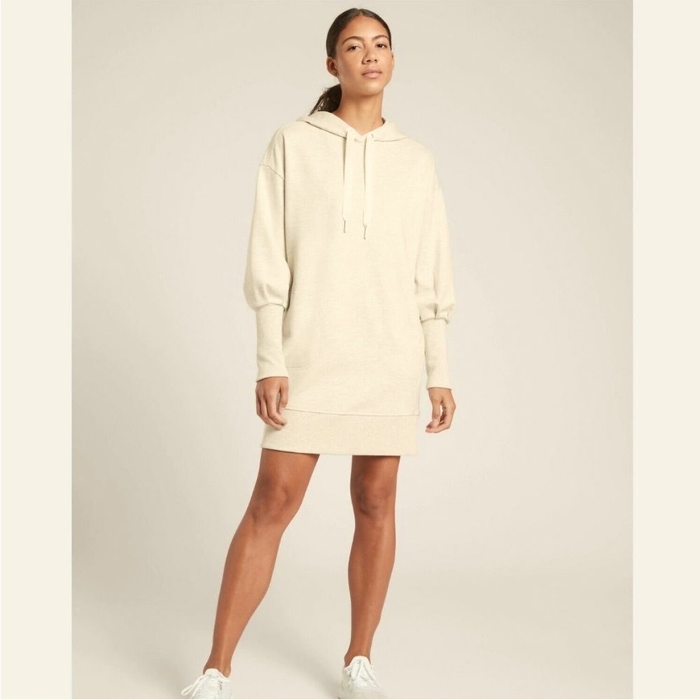NWT Athleta Mala Hoodie Dress in Oatmeal Heather